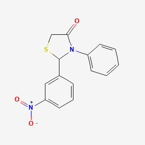 molecular formula C15H12N2O3S B4962343 2-(3-nitrophenyl)-3-phenyl-1,3-thiazolidin-4-one 