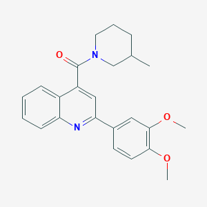 molecular formula C24H26N2O3 B4962355 2-(3,4-dimethoxyphenyl)-4-[(3-methyl-1-piperidinyl)carbonyl]quinoline 
