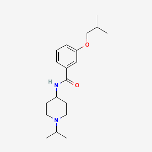 molecular formula C19H30N2O2 B4962365 3-isobutoxy-N-(1-isopropyl-4-piperidinyl)benzamide 