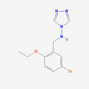 molecular formula C11H13BrN4O B496237 N-(5-bromo-2-ethoxybenzyl)-4H-1,2,4-triazol-4-amine 