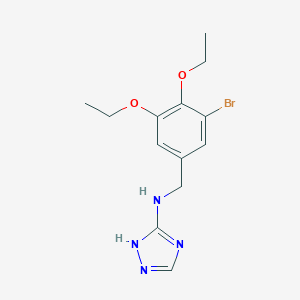 molecular formula C13H17BrN4O2 B496239 N-(3-bromo-4,5-diethoxybenzyl)-1H-1,2,4-triazol-3-amine 