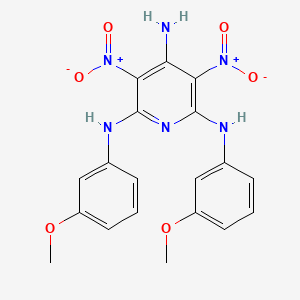 molecular formula C19H18N6O6 B4962394 N~2~,N~6~-bis(3-methoxyphenyl)-3,5-dinitro-2,4,6-pyridinetriamine 