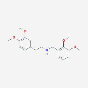 molecular formula C20H27NO4 B496240 2-(3,4-dimethoxyphenyl)-N-(2-ethoxy-3-methoxybenzyl)ethanamine 