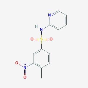 molecular formula C12H11N3O4S B4962419 4-methyl-3-nitro-N-2-pyridinylbenzenesulfonamide 