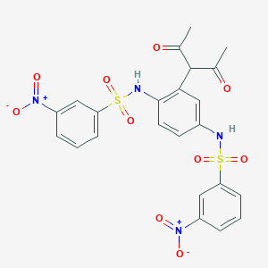 N,N'-[2-(1-acetyl-2-oxopropyl)-1,4-phenylene]bis(3-nitrobenzenesulfonamide)