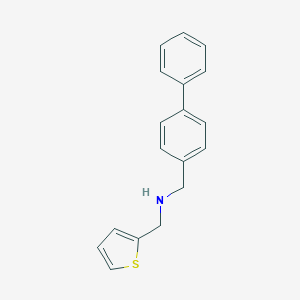 molecular formula C18H17NS B496243 1-(biphenyl-4-yl)-N-(thiophen-2-ylmethyl)methanamine 