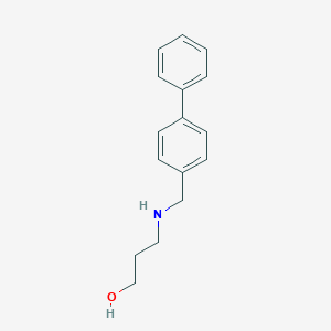 3-[(4-Phenylphenyl)methylamino]propan-1-ol