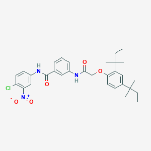 molecular formula C31H36ClN3O5 B4962475 3-({[2,4-bis(1,1-dimethylpropyl)phenoxy]acetyl}amino)-N-(4-chloro-3-nitrophenyl)benzamide 