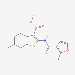 molecular formula C17H19NO4S B4962504 methyl 6-methyl-2-[(2-methyl-3-furoyl)amino]-4,5,6,7-tetrahydro-1-benzothiophene-3-carboxylate 