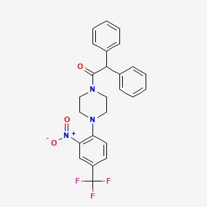 molecular formula C25H22F3N3O3 B4962509 1-(diphenylacetyl)-4-[2-nitro-4-(trifluoromethyl)phenyl]piperazine 