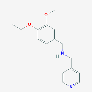 molecular formula C16H20N2O2 B496251 N-(4-ethoxy-3-methoxybenzyl)-N-(4-pyridinylmethyl)amine 