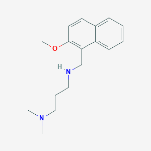 molecular formula C17H24N2O B496252 N-[3-(dimethylamino)propyl]-N-[(2-methoxy-1-naphthyl)methyl]amine 