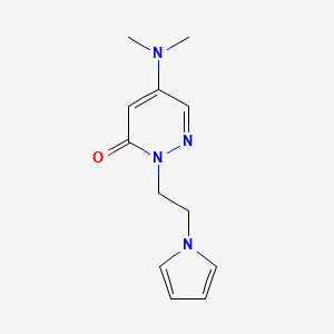 molecular formula C12H16N4O B4962556 5-(dimethylamino)-2-[2-(1H-pyrrol-1-yl)ethyl]-3(2H)-pyridazinone 