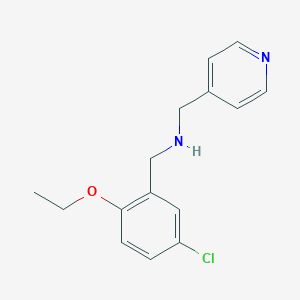 molecular formula C15H17ClN2O B496256 1-(5-chloro-2-ethoxyphenyl)-N-(pyridin-4-ylmethyl)methanamine 