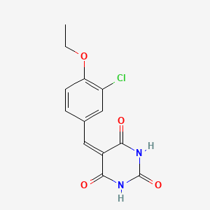 molecular formula C13H11ClN2O4 B4962581 5-(3-chloro-4-ethoxybenzylidene)-2,4,6(1H,3H,5H)-pyrimidinetrione 