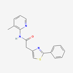 molecular formula C17H15N3OS B4962591 N-(3-methyl-2-pyridinyl)-2-(2-phenyl-1,3-thiazol-4-yl)acetamide 