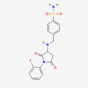 molecular formula C17H16FN3O4S B4962594 4-({[1-(2-fluorophenyl)-2,5-dioxo-3-pyrrolidinyl]amino}methyl)benzenesulfonamide 