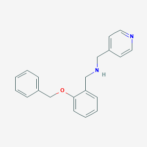 molecular formula C20H20N2O B496260 1-[2-(benzyloxy)phenyl]-N-(pyridin-4-ylmethyl)methanamine 