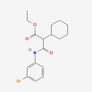molecular formula C17H22BrNO3 B4962604 ethyl 3-[(3-bromophenyl)amino]-2-cyclohexyl-3-oxopropanoate 