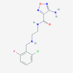 molecular formula C12H13ClFN5O2 B496262 4-amino-N-{2-[(2-chloro-6-fluorobenzyl)amino]ethyl}-1,2,5-oxadiazole-3-carboxamide 