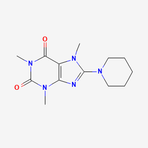 molecular formula C13H19N5O2 B4962629 1,3,7-trimethyl-8-(1-piperidinyl)-3,7-dihydro-1H-purine-2,6-dione CAS No. 5436-39-5