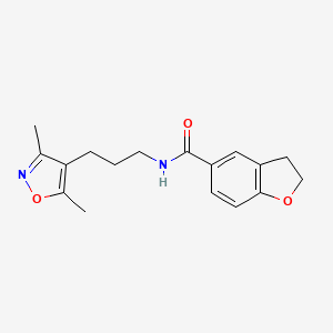 molecular formula C17H20N2O3 B4962642 N-[3-(3,5-dimethyl-4-isoxazolyl)propyl]-2,3-dihydro-1-benzofuran-5-carboxamide 
