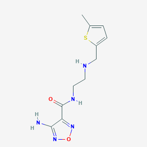 molecular formula C11H15N5O2S B496266 4-amino-N-(2-{[(5-methyl-2-thienyl)methyl]amino}ethyl)-1,2,5-oxadiazole-3-carboxamide 