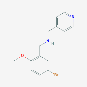 molecular formula C14H15BrN2O B496267 1-(5-bromo-2-methoxyphenyl)-N-(pyridin-4-ylmethyl)methanamine 