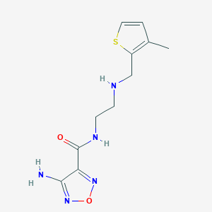 molecular formula C11H15N5O2S B496269 4-amino-N-(2-{[(3-methyl-2-thienyl)methyl]amino}ethyl)-1,2,5-oxadiazole-3-carboxamide CAS No. 893598-37-3