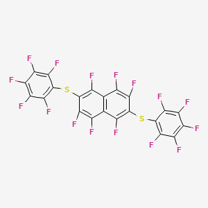 molecular formula C22F16S2 B4962697 1,2,4,5,6,8-hexafluoro-3,7-bis[(pentafluorophenyl)thio]naphthalene 