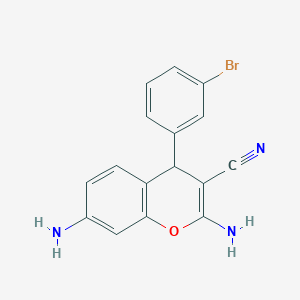 molecular formula C16H12BrN3O B4962698 2,7-diamino-4-(3-bromophenyl)-4H-chromene-3-carbonitrile 