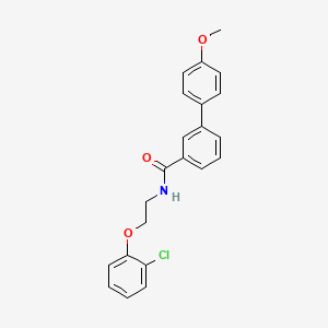 molecular formula C22H20ClNO3 B4962713 N-[2-(2-chlorophenoxy)ethyl]-4'-methoxy-3-biphenylcarboxamide 