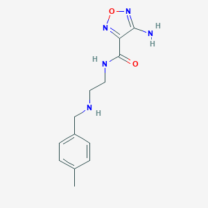 molecular formula C13H17N5O2 B496274 4-amino-N-{2-[(4-methylbenzyl)amino]ethyl}-1,2,5-oxadiazole-3-carboxamide 