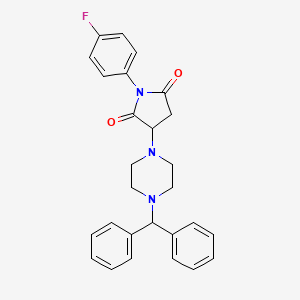 3-[4-(diphenylmethyl)-1-piperazinyl]-1-(4-fluorophenyl)-2,5-pyrrolidinedione