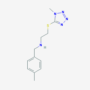 molecular formula C12H17N5S B496275 N-(4-methylbenzyl)-2-[(1-methyl-1H-tetrazol-5-yl)sulfanyl]ethanamine 