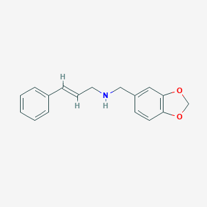 molecular formula C17H17NO2 B496278 N-(1,3-benzodioxol-5-ylmethyl)-N-cinnamylamine 