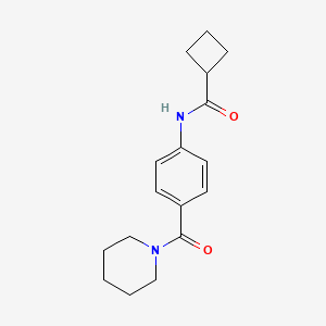 molecular formula C17H22N2O2 B4962788 N-[4-(1-piperidinylcarbonyl)phenyl]cyclobutanecarboxamide 