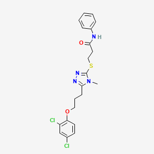 3-({5-[3-(2,4-dichlorophenoxy)propyl]-4-methyl-4H-1,2,4-triazol-3-yl}thio)-N-phenylpropanamide