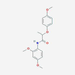 molecular formula C18H21NO5 B4962836 N-(2,4-dimethoxyphenyl)-2-(4-methoxyphenoxy)propanamide 