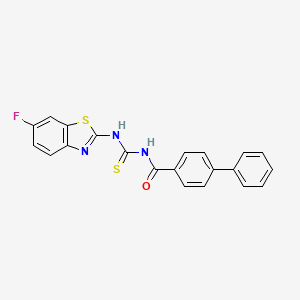 N-{[(6-fluoro-1,3-benzothiazol-2-yl)amino]carbonothioyl}-4-biphenylcarboxamide