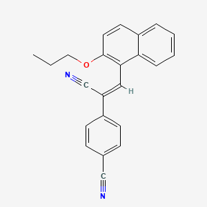molecular formula C23H18N2O B4962868 4-[1-cyano-2-(2-propoxy-1-naphthyl)vinyl]benzonitrile 