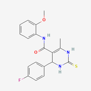 molecular formula C19H18FN3O2S B4962877 4-(4-fluorophenyl)-N-(2-methoxyphenyl)-6-methyl-2-thioxo-1,2,3,4-tetrahydro-5-pyrimidinecarboxamide 