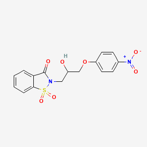 2-[2-hydroxy-3-(4-nitrophenoxy)propyl]-1,2-benzisothiazol-3(2H)-one 1,1-dioxide