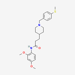 molecular formula C24H32N2O3S B4962895 N-(2,4-dimethoxyphenyl)-3-{1-[4-(methylthio)benzyl]-4-piperidinyl}propanamide 