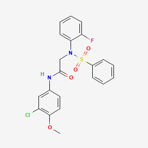 N~1~-(3-chloro-4-methoxyphenyl)-N~2~-(2-fluorophenyl)-N~2~-(phenylsulfonyl)glycinamide