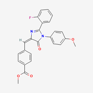 methyl 4-{[2-(2-fluorophenyl)-1-(4-methoxyphenyl)-5-oxo-1,5-dihydro-4H-imidazol-4-ylidene]methyl}benzoate