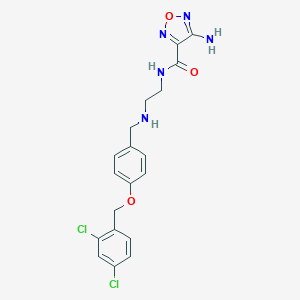 molecular formula C19H19Cl2N5O3 B496292 4-amino-N-[2-({4-[(2,4-dichlorobenzyl)oxy]benzyl}amino)ethyl]-1,2,5-oxadiazole-3-carboxamide 