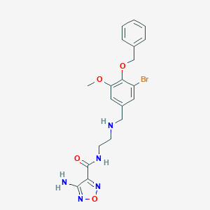 molecular formula C20H22BrN5O4 B496294 4-amino-N-(2-{[4-(benzyloxy)-3-bromo-5-methoxybenzyl]amino}ethyl)-1,2,5-oxadiazole-3-carboxamide 