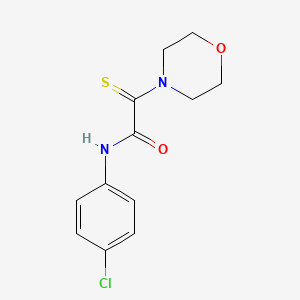 molecular formula C12H13ClN2O2S B4962940 N-(4-chlorophenyl)-2-(4-morpholinyl)-2-thioxoacetamide 
