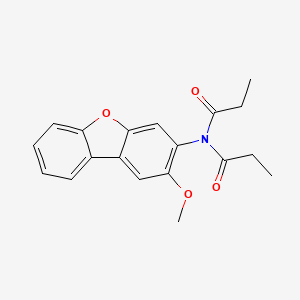 molecular formula C19H19NO4 B4962961 N-(2-methoxydibenzo[b,d]furan-3-yl)-N-propionylpropanamide 